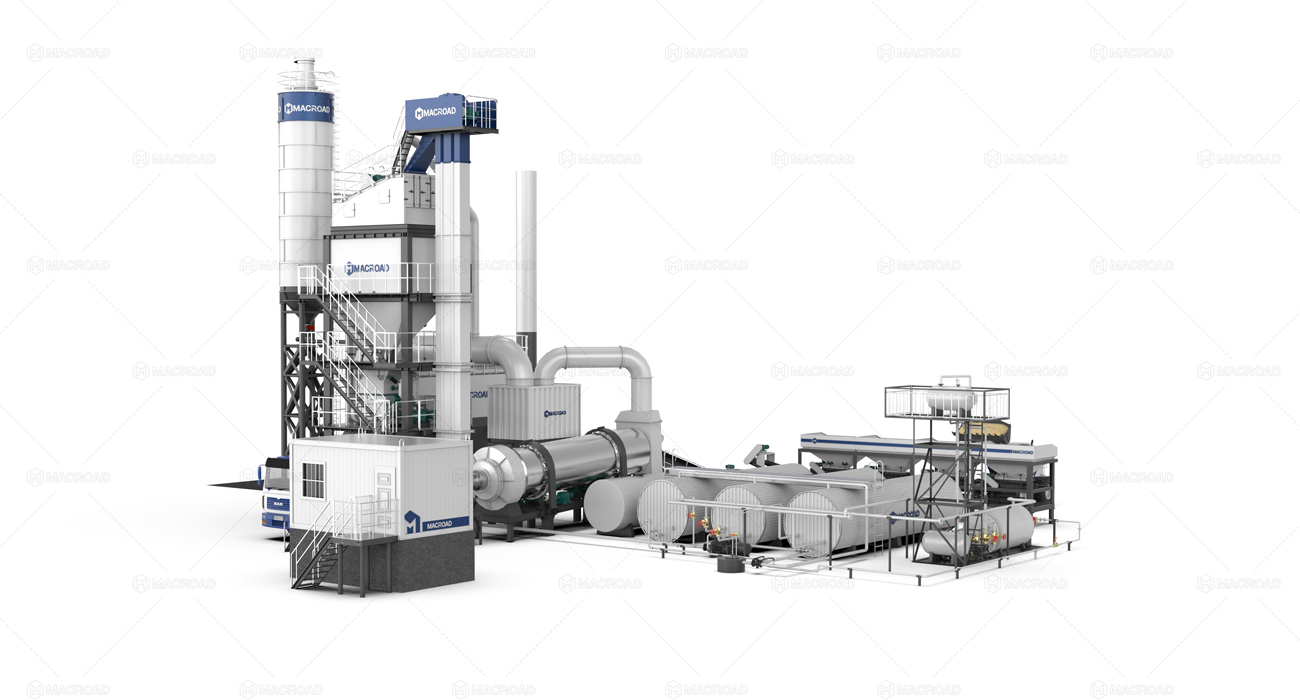 ALQ series asphalt batching mixing plants in the Macroad