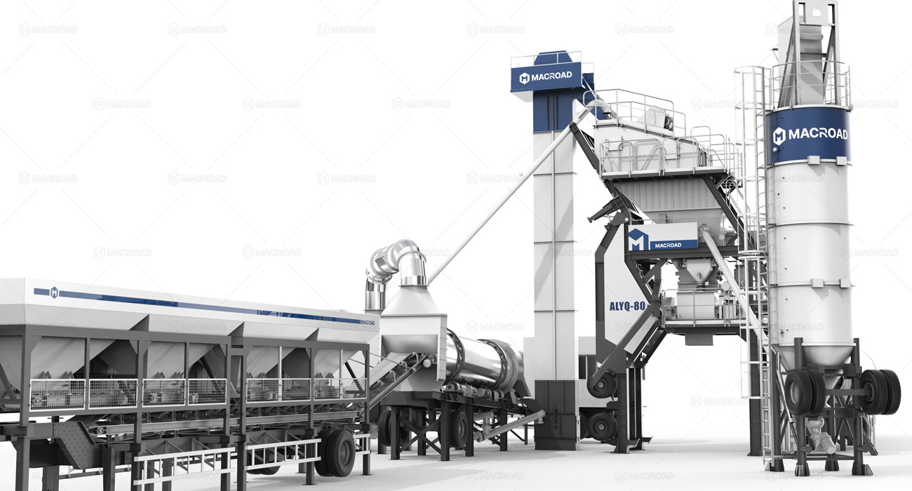 ALYQ series asphalt batch mixing plants in Macroad