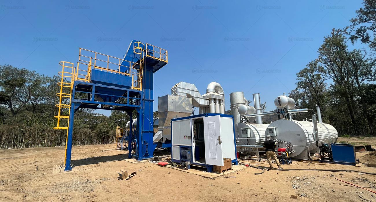 Guatemala Stationary Drum-Mix Asphalt Plant