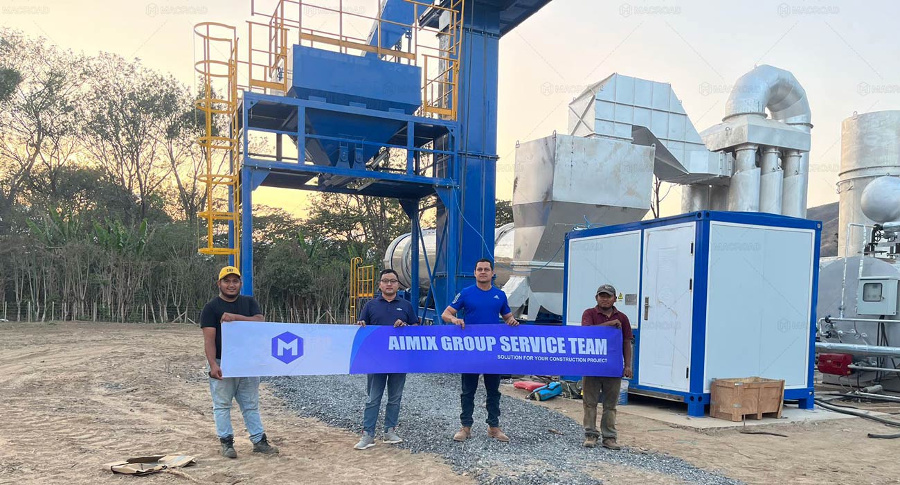 Guatemala client feedback for 120tph asphalt drum mixing plants