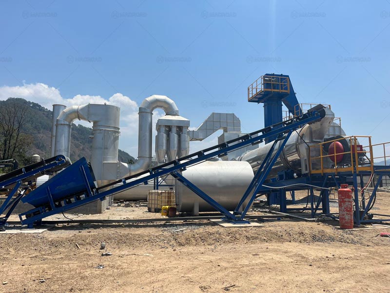 drum mix asphalt plant in the Macroad