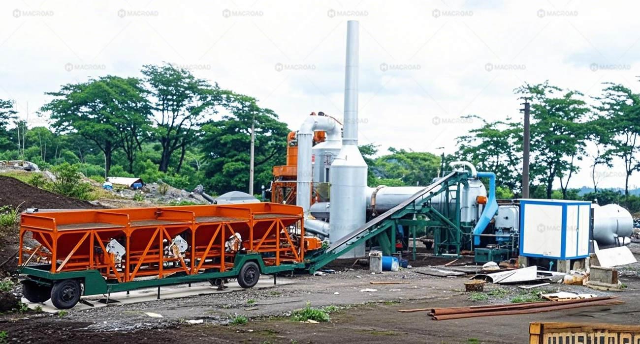 60 tph mobile asphalt mix plant