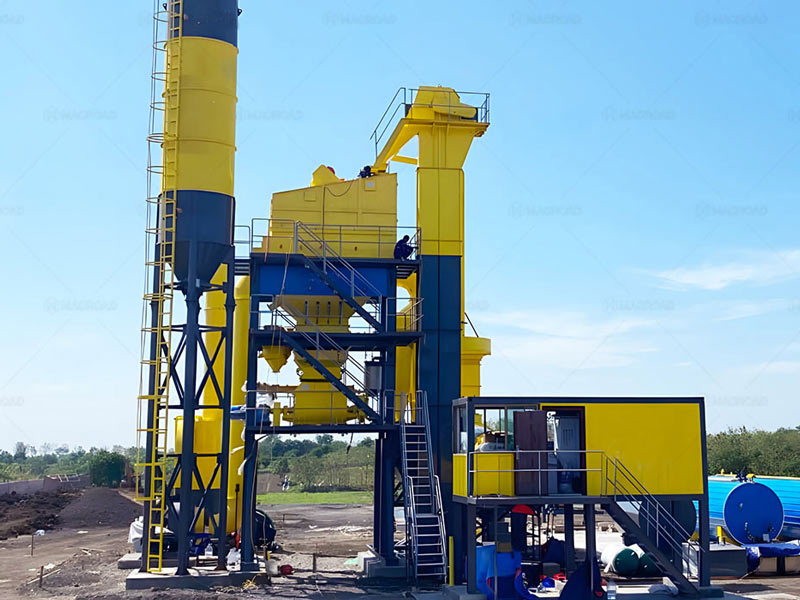 ALQ100 100tph asphalt mixing plants in the Indonesia