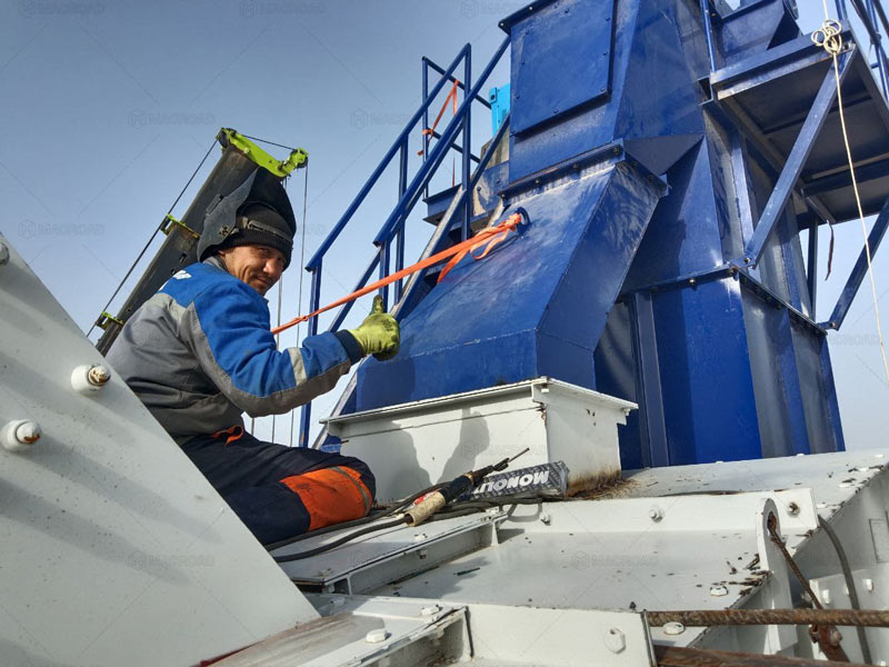 Macroad machine ALQ asphalt batching plant for sale on site in Uzbekistan worker feedback
