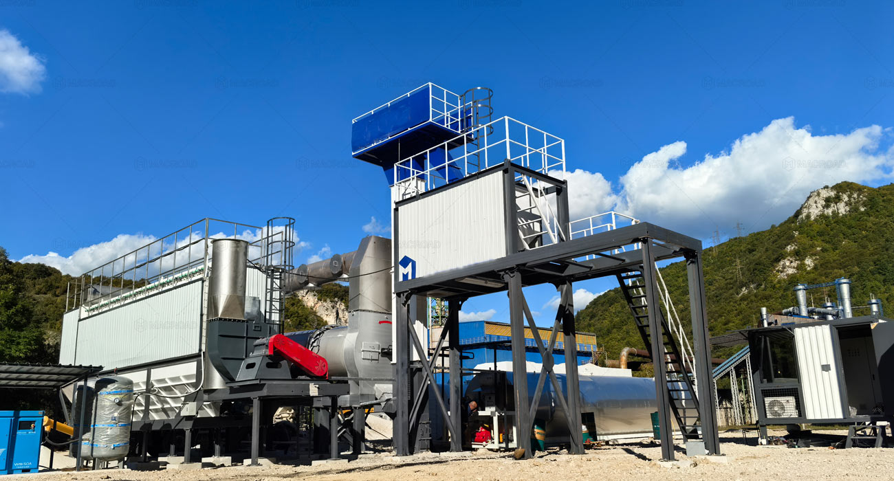 ALYT asphalt drum mix plant in Bosnia – Flexible Performance on Challenging Terrain