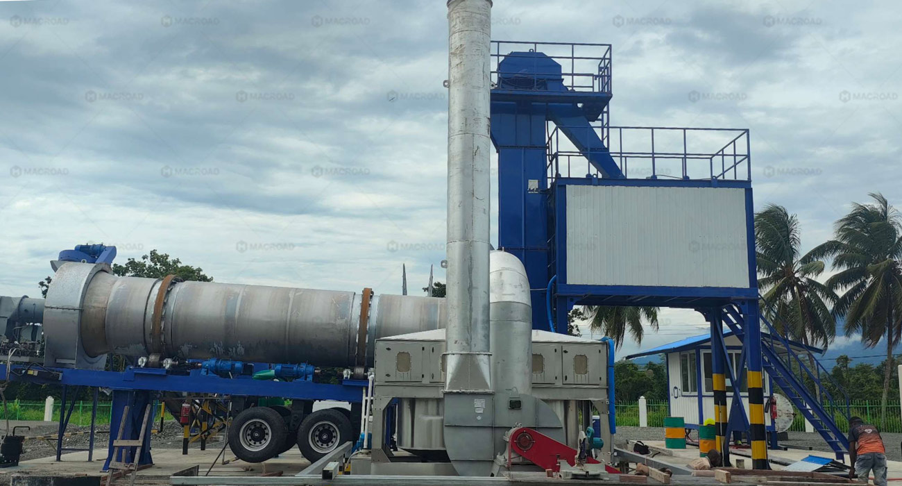 Planta mezcladora de tambor ALYT80 en Papúa Nueva Guinea: Producción estable para una producción continua