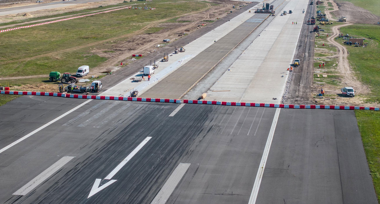 Airport road construction is an important project to ensure aviation safety