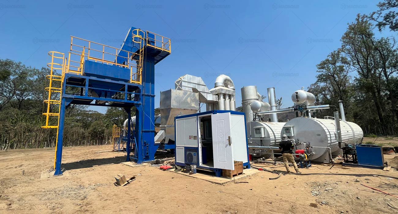 Drum mixing asphalt plants machine in Guatemala
