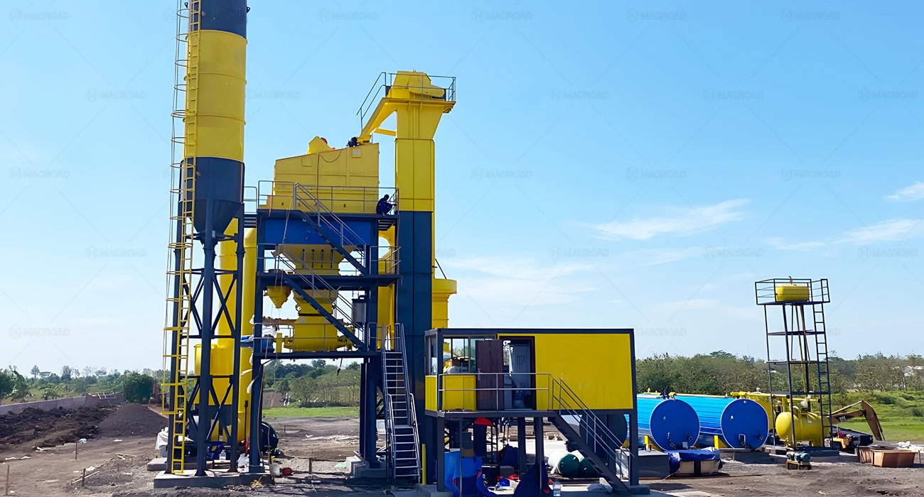 ALQ100 Asphalt Mixing Plant Handles Mountain Roads Construction in Subang