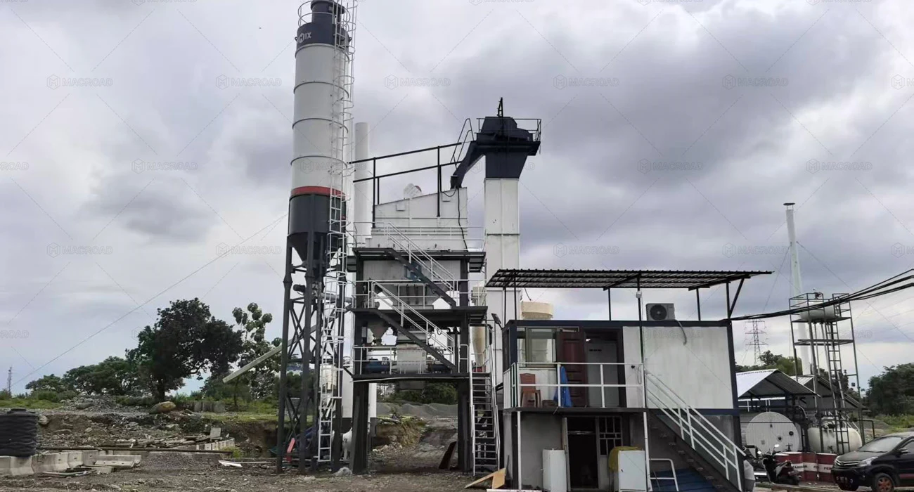 80tph ALQ80 asphalt mix plants in the Indonesia