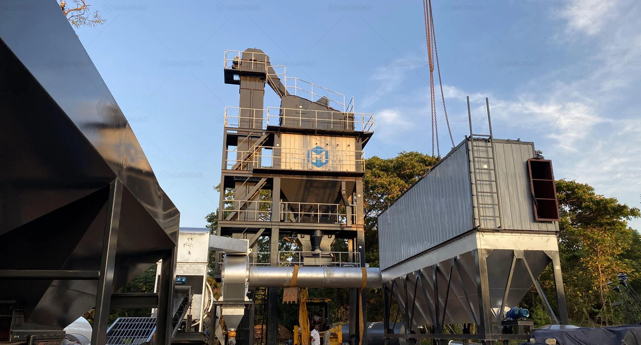 ALQ100 100tph asphalt mixing plant in the Sri Lanka