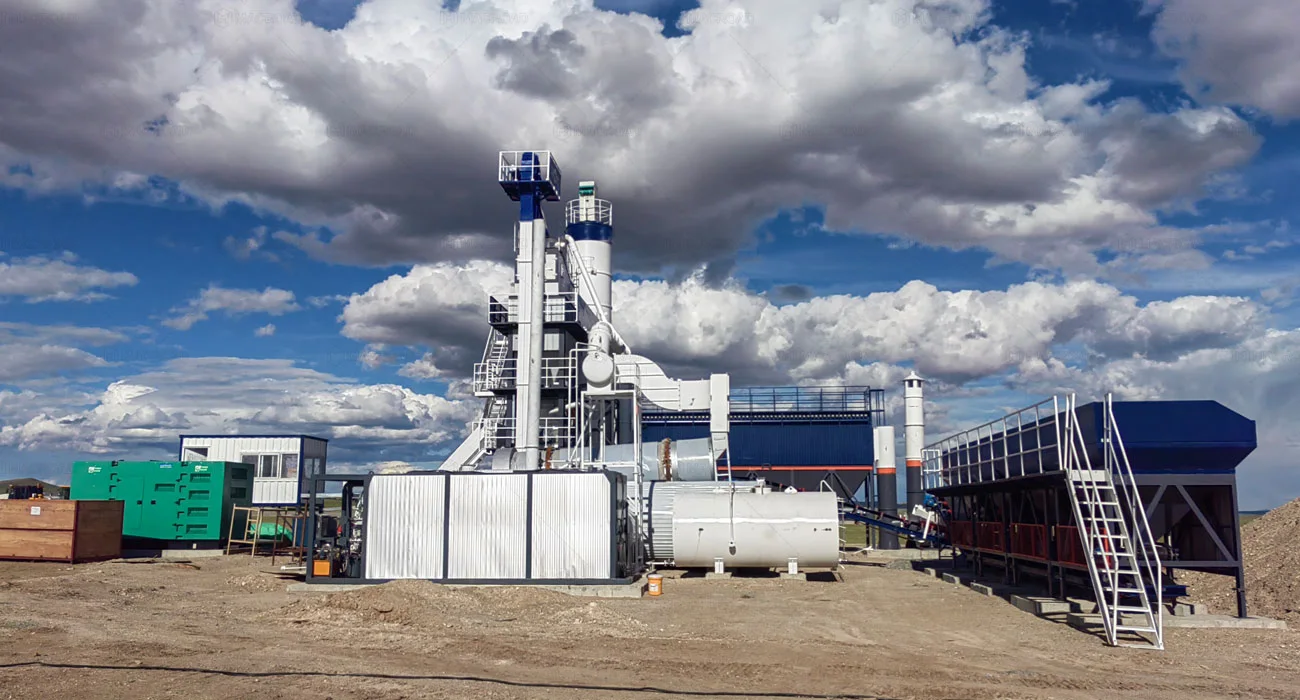 Asphalt plant on the Ordinary soil and backfilled soil foundations