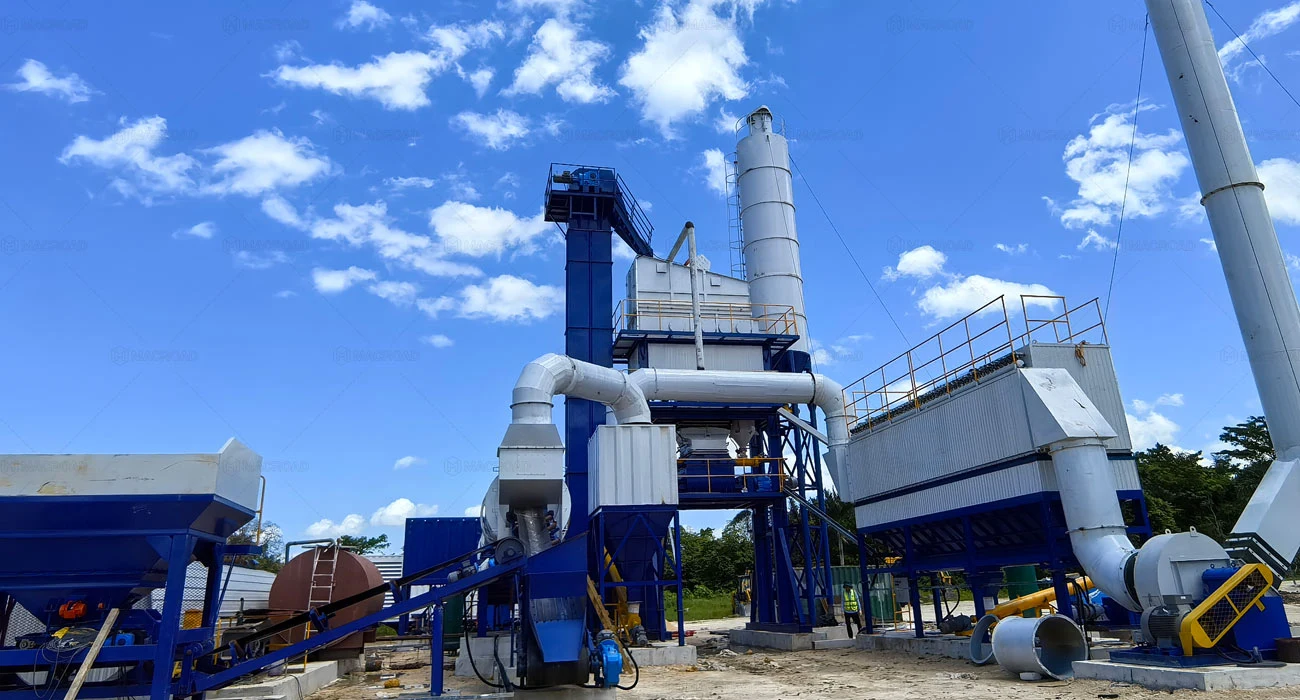 Macroad stationary Asphalt Plant ALQ120 120tph in Jamaica