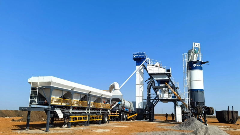 ALYQ100 mobile asphalt batching plant in Sudan – Meeting Tight Schedules with Mobile Precision