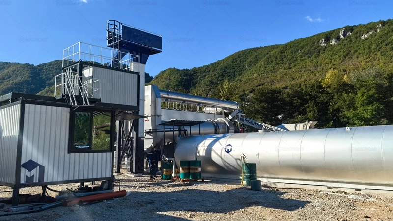 ALYT80 mobile asphalt drum mix plant in Bosnia – Flexibility in Motion with a Mobile Asphalt Plant