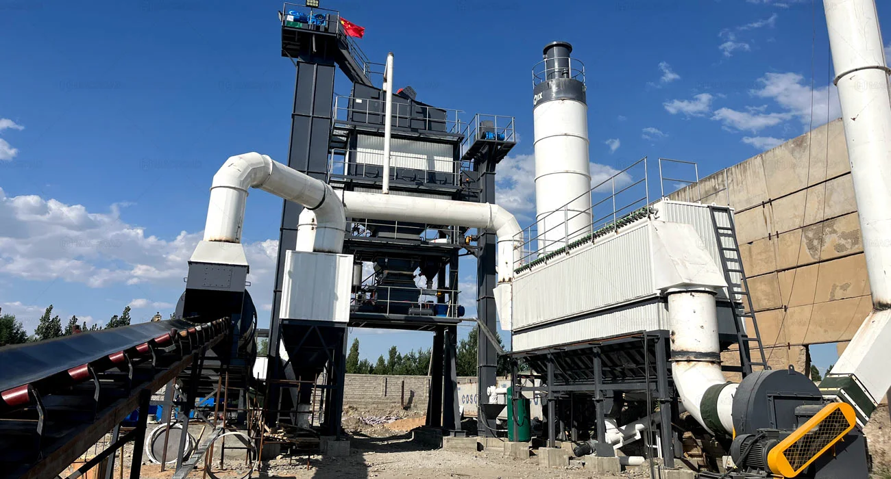 Macroad ALQ asphalt plant for sale on site in Uzbekistan