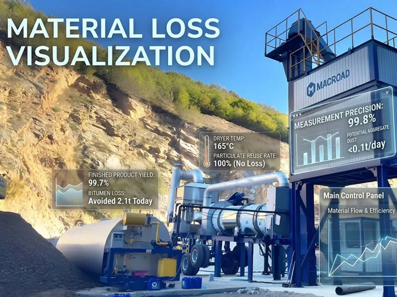 Material Loss Visualization in Asphalt Plants For Sale