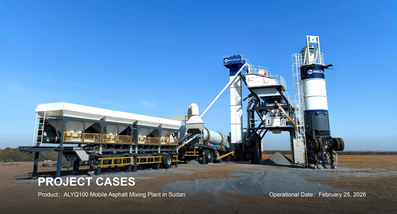 Mobile asphalt batching plants ALYQ series 100tph solution for Sudan road building project