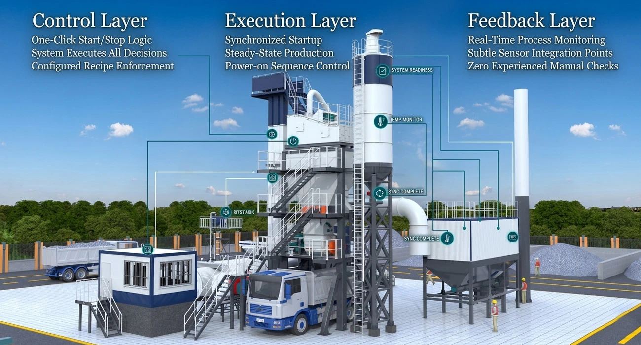 Asphalt Plant One-Click Start and Stop Logic