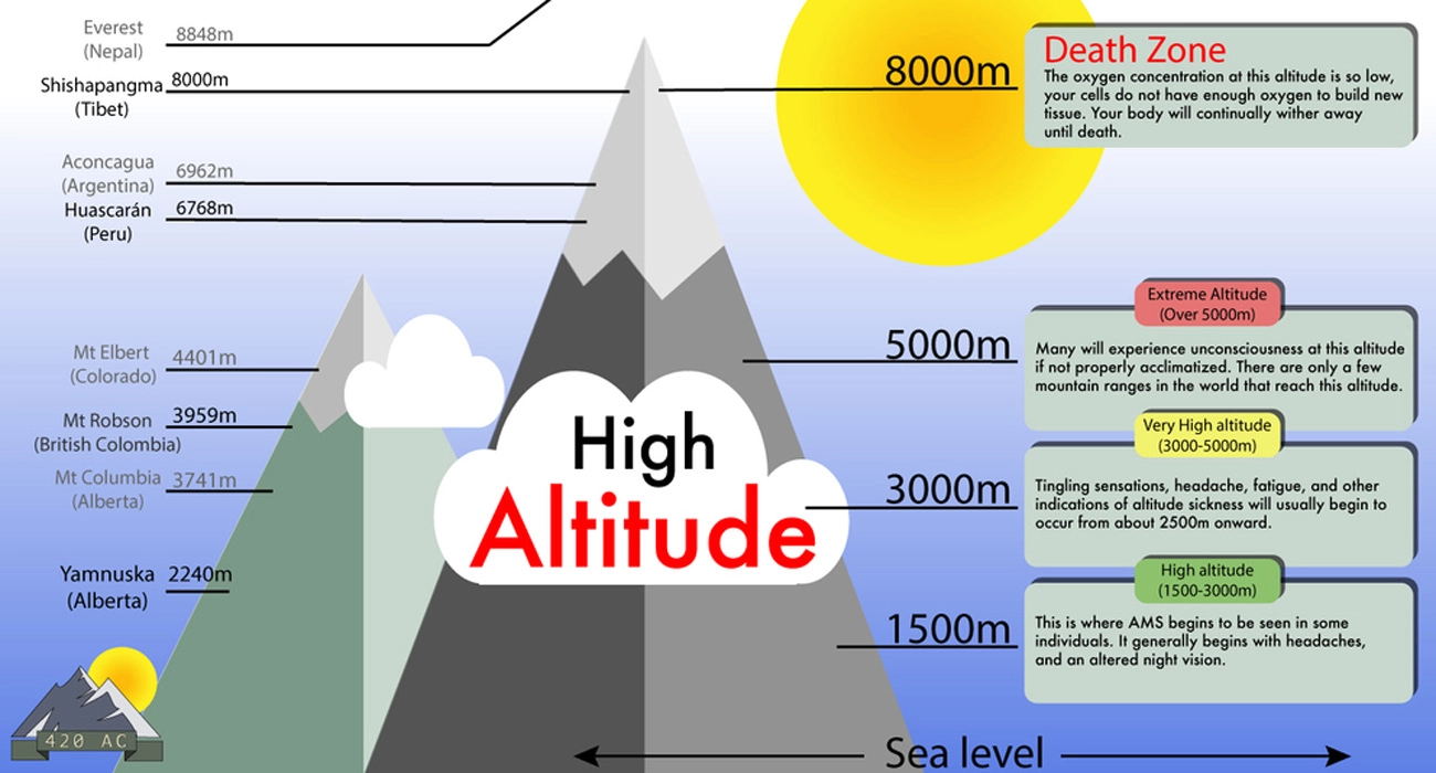 From Low to High Gradual Changes in Altitude Effects
