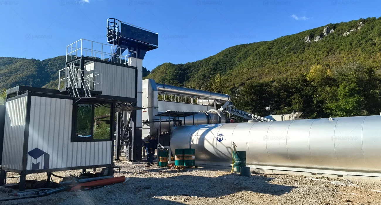 ALYT80 80tph mobile drum mixing plant was recently successfully completed in Bosnia