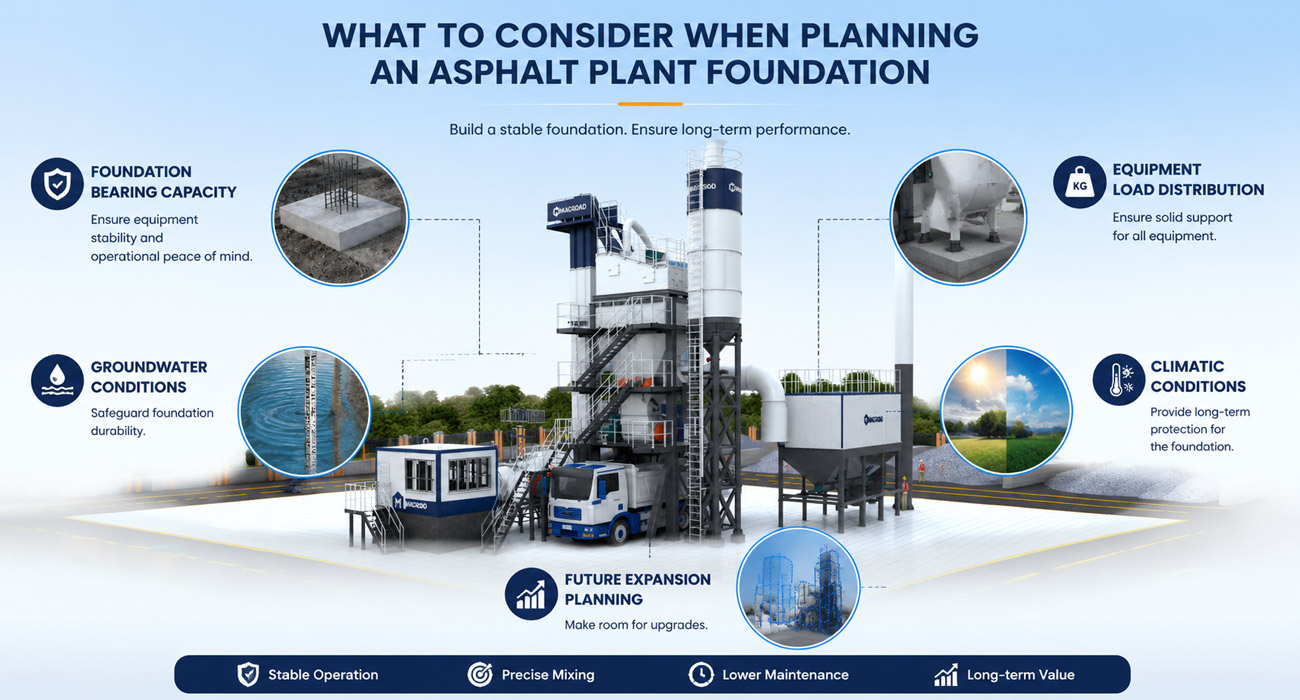The factors need to consider when planning an asphalt plant foundation