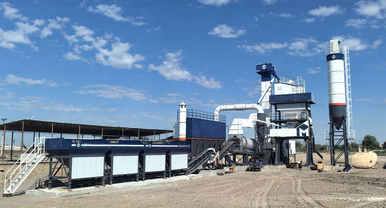 ALQ80 asphalt batching plant for Turkmenistan's road construction