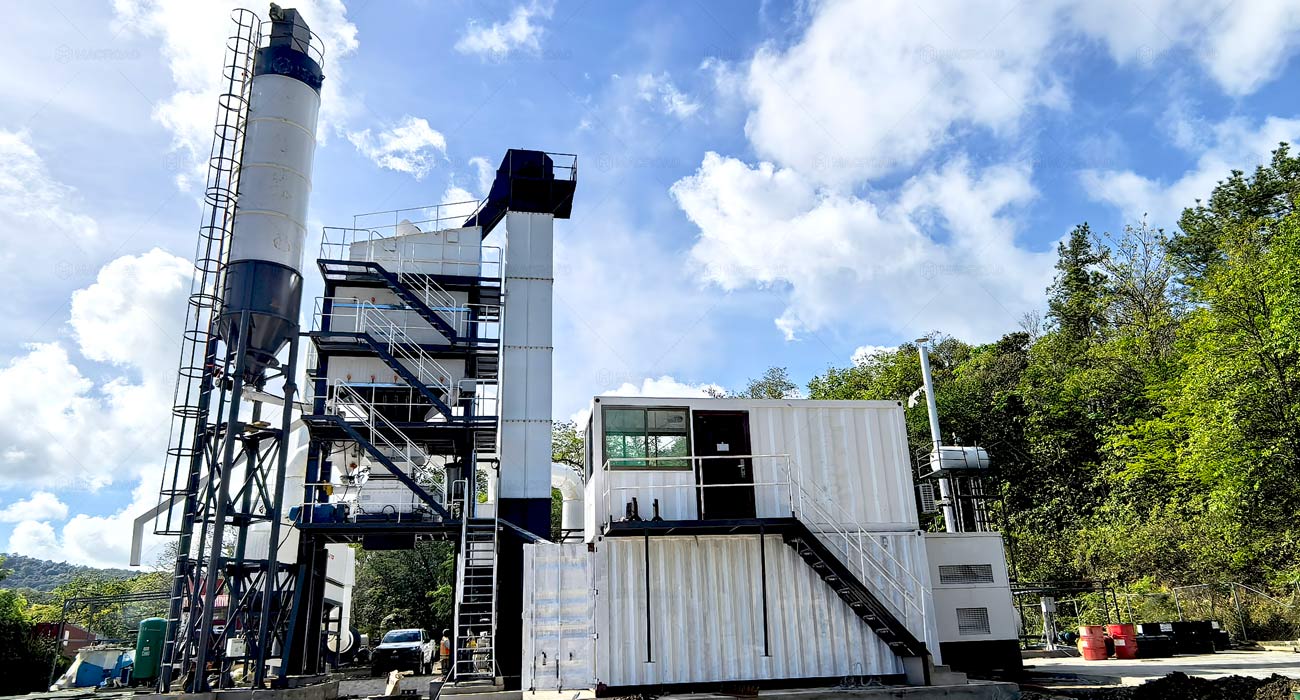 Macroad ALQ120 120tph asphalt mix plant in saint lucia