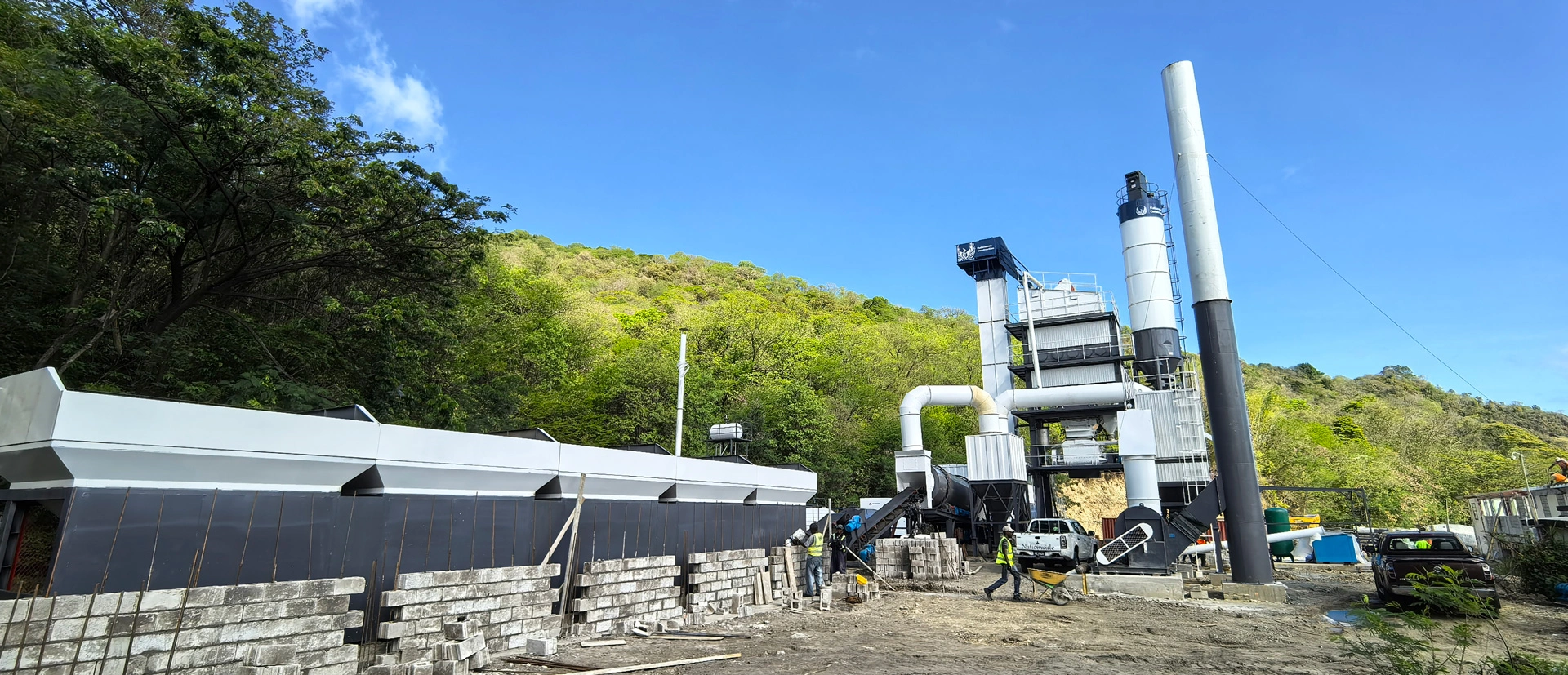 asphalt plant benchmark site in Saint Lucia