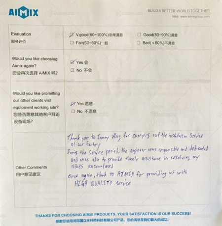 customer evaluation of asphalt batch plant in Malaysia