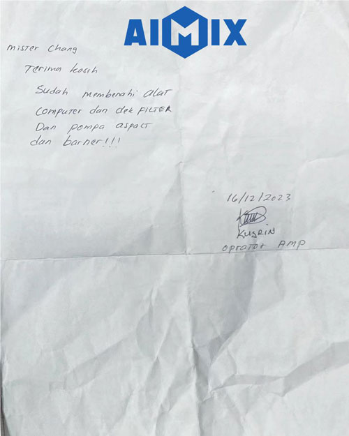 customer review for asphalt plant Indonesia