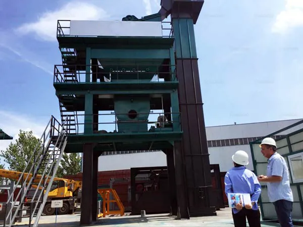 customer visting asphalt plant factory