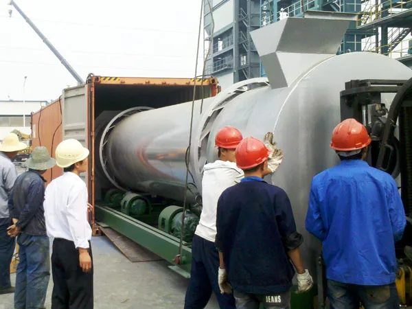 delivering dryer drum