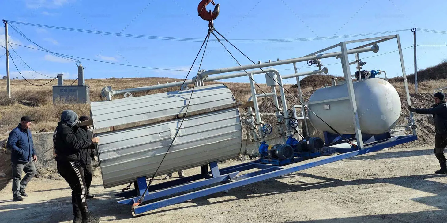 asphalt plant tank installation