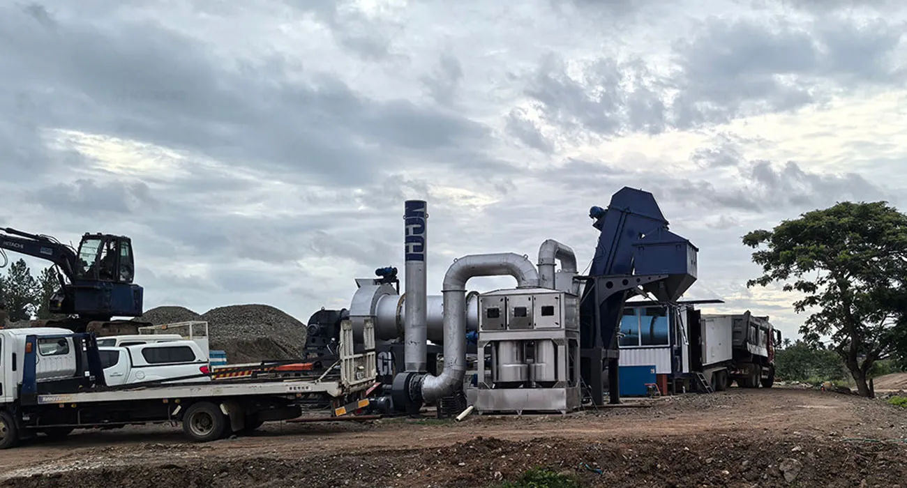 ALT40 drum type mini asphalt plant installed in Fiji