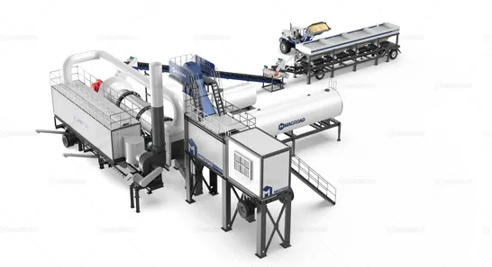 ALYT series asphalt drum mix mobile plant in the Macroad