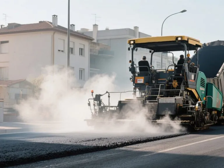 Municipal roads project construction in the Macroad