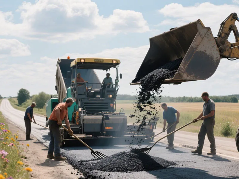 construction project of rural road in the Macroad