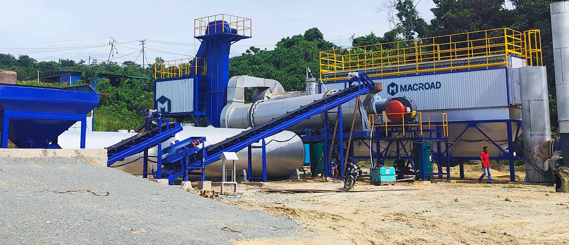 Macroad Company asphalt drum mix plant equipment for sale