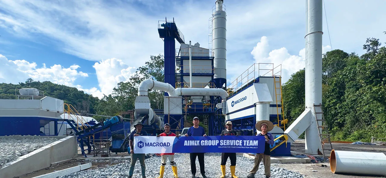 Macroad asphalt batch mixing plants for asphalt road projects