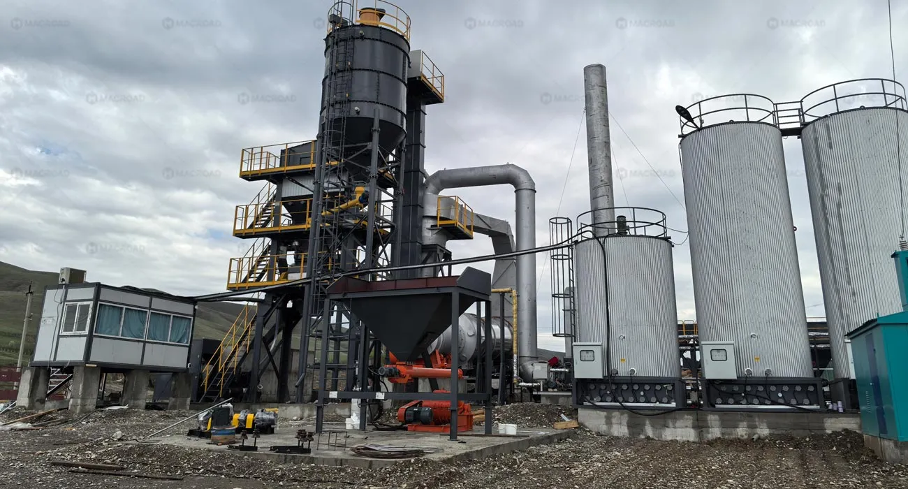 ALQ100 stationary asphalt mixing plant production process with secondary weighing system