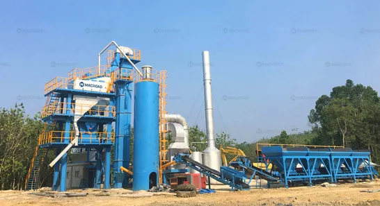 hot mix plant equipment for road project