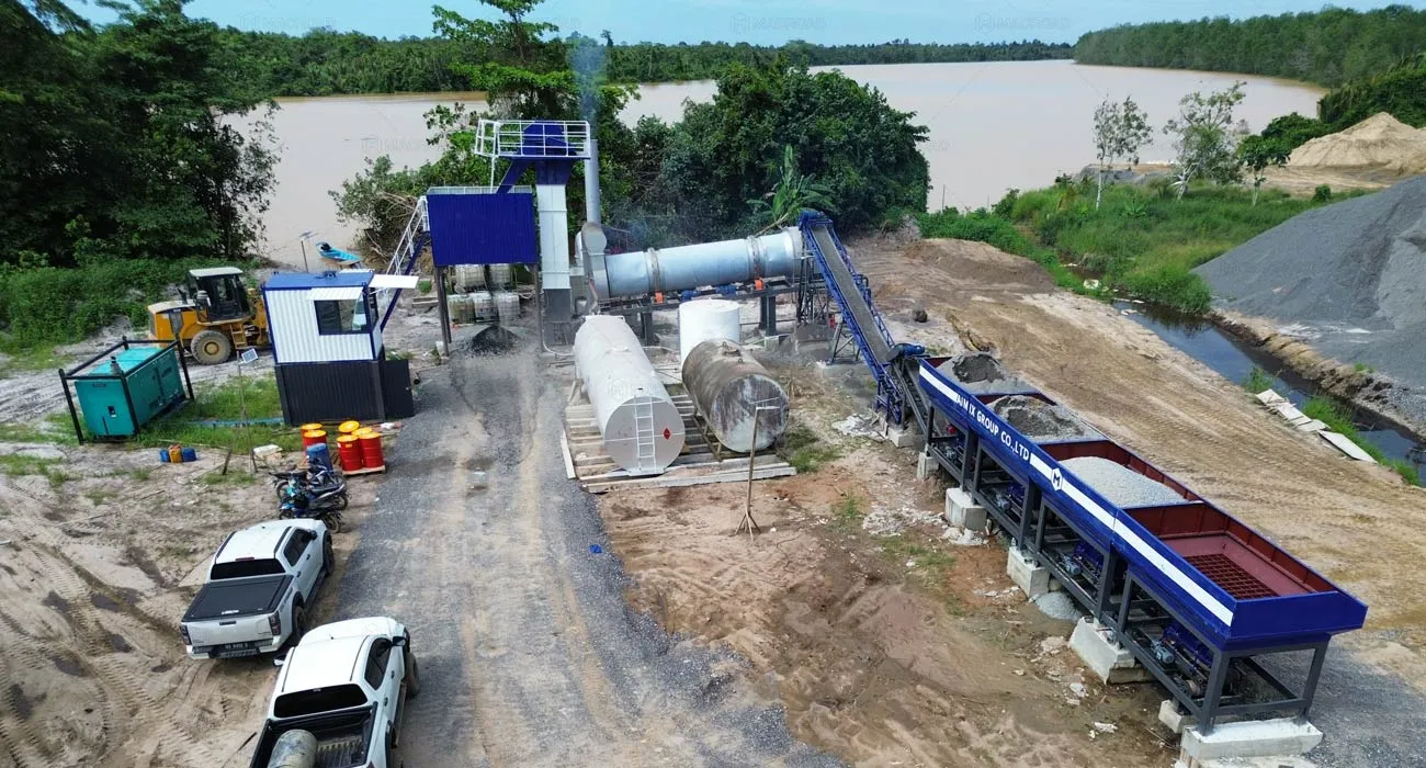 80tph drum mixing asphalt plant in Malaysia