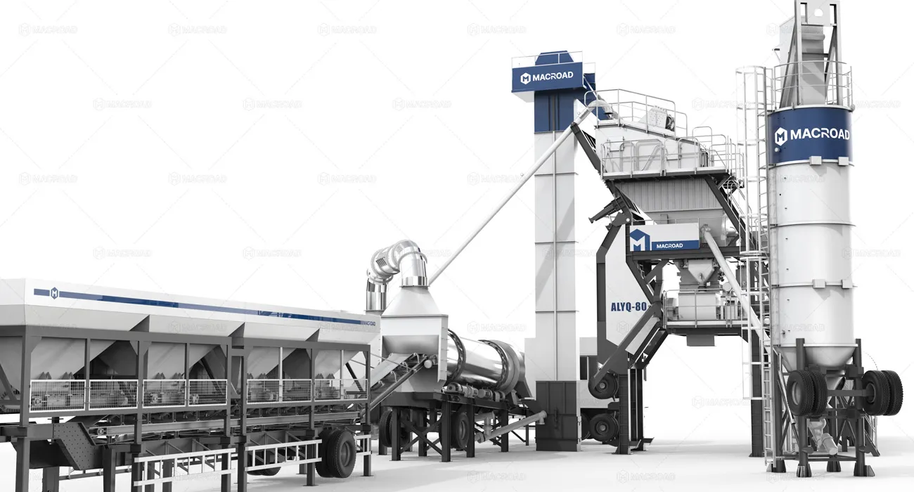 ALYQ type mobile asphalt batching mix plant in thailand