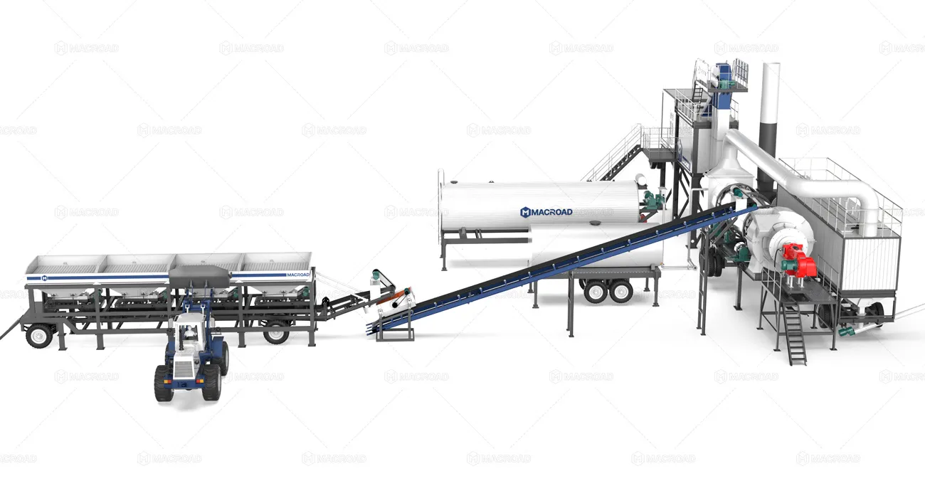 ALYT type mobile continuous asphalt drum mix plant in Thailand