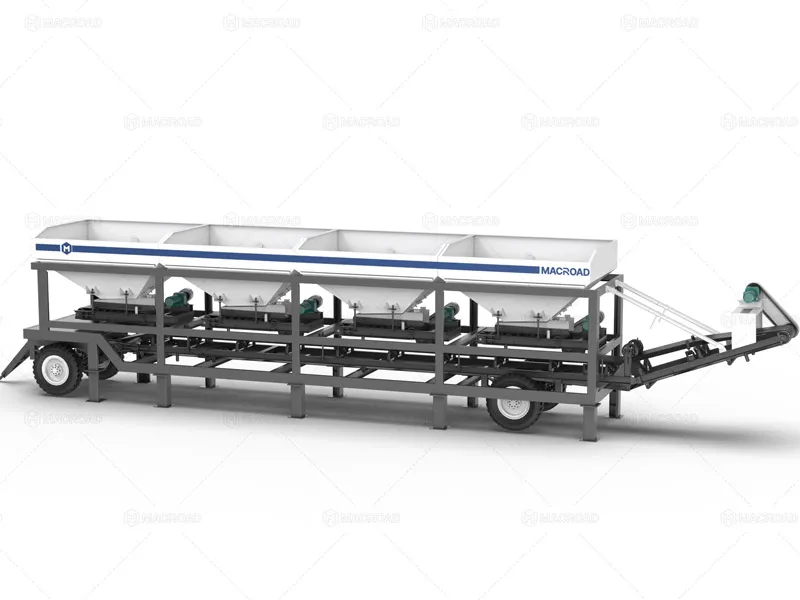 portable asphalt plant cold aggregate supplying