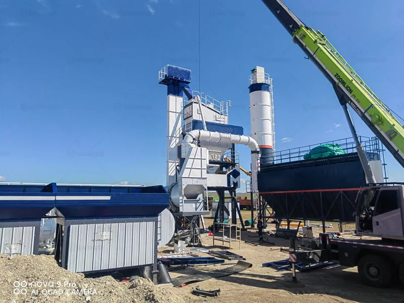 rapid site construction of ALQ80 asphalt plant