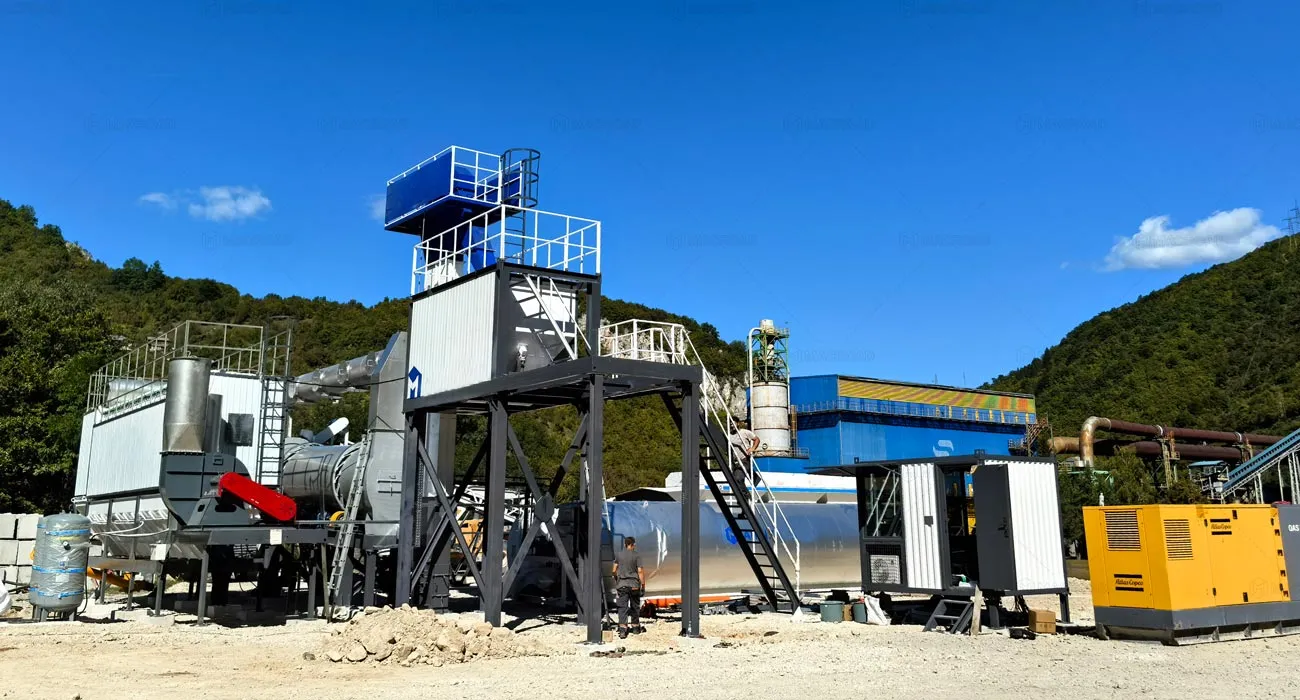 ALYT80 mobile drum mix plant was recently successfully completed in Bosnia and Herzegovina