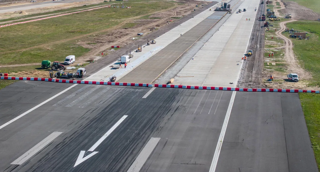 Airport road construction is an important project to ensure aviation safety