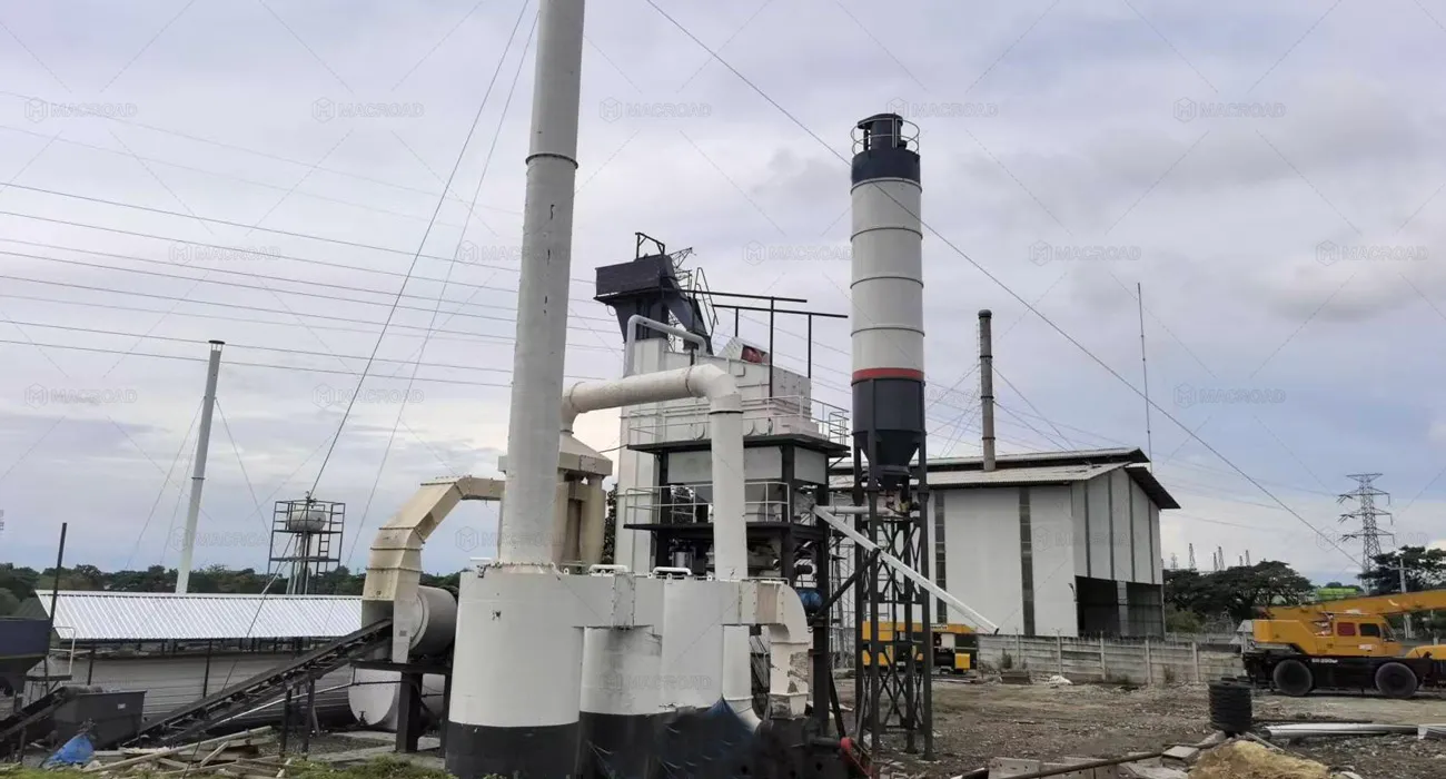 80tph ALQ80 asphalt batching plant in Indonesia